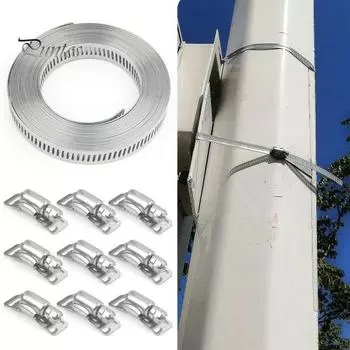 Хомуты для шлангов из нержавеющей стали, устойчивые к коррозии, простые в использовании, регулируемые хомуты для горла, червячные зажимы, обручи для кабелей D