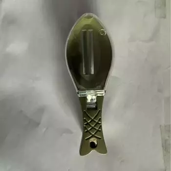 HOMZY Fish Scales Graters Scraper Fish Cleaning Tool Scraping Scales Device with Cover Home Kitchen Cooking Fish Tool Kitchen Tools зелёный