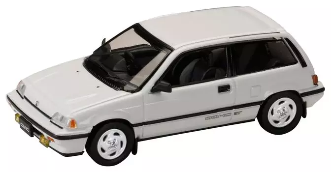 Honda Civic Late Version with Genuine Optional White 1/64 (AT) Parts,