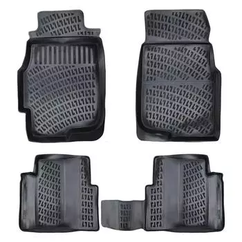 Хонда Цивик Седан (1996-2001 гг.) Высококачественные и прочные резиновые автомобильные коврики — без запаха, нескользящие, долговечные.