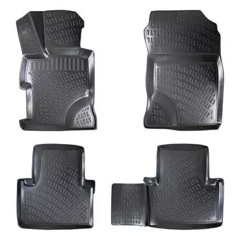 Хонда Цивик Седан (2012-2016 гг.) Высококачественные и прочные резиновые автомобильные коврики — без запаха, нескользящие, долговечные.