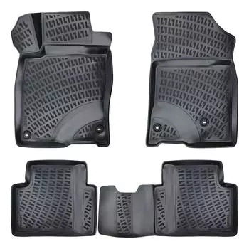 Хонда Цивик Седан (2016-2021) Высококачественные и прочные резиновые автомобильные коврики — без запаха, нескользящие, долговечные.