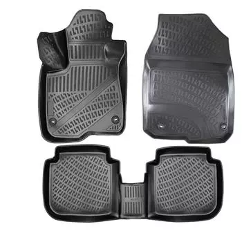 Хонда CR-V (2018-2022 гг.) Высококачественные и прочные резиновые автомобильные коврики — без запаха, нескользящие, долговечные.
