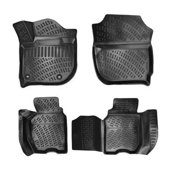 Honda Fit (2015-2020) High-Quality and Durable Rubber Car Floor Mats - Odorless, Non-Slip, Long-Lasting