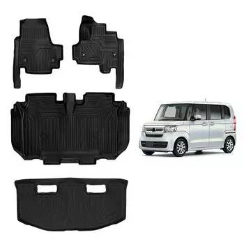 Honda New JF3 JF4 Эксклюзивный коврик для пола Коврик для багажника Специально разработан HONDA Nbox 3D 3D Коврик Водонепроницаемый автомобильный коврик Материал TPE Защитный коврик Пятно