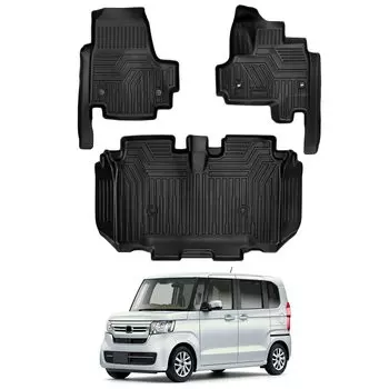 Honda Новые коврики JF3 JF4 типа HONDA Nbox 3D автомобильный коврик водонепроницаемый коврик 5D 3D напольный коврик TPE материал защитный коврик устойчивый интерьер индивидуальные детали чёрный