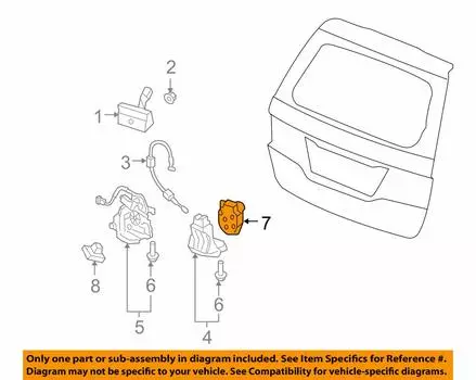 HONDA Оригинальные Запчасти Привод Задней Двери Номер Детали В Сборе. 74896-SED-E01
