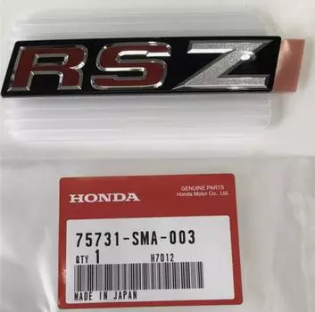 Honda Rear EMBLEM RSZ 75731-SMA-003 Genuine F/S