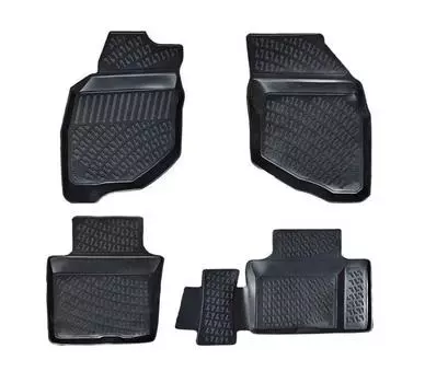 Хонда Сити (2002-2008 гг.) Высококачественные и прочные резиновые автомобильные коврики — без запаха, нескользящие, долговечные.