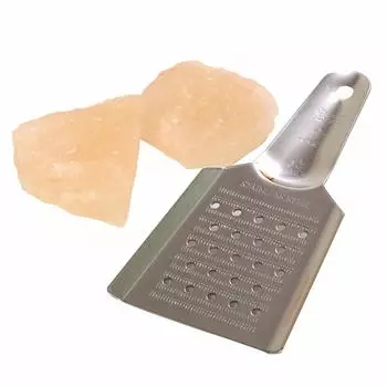 HONEST Planning Loyalty Seal Stainless Steel Rock Salt Grater (with Rock Salt)