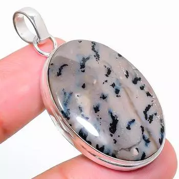 Подвеска из серебра 925 пробы с медовым дендритовым камнем 1,77 дюйма H2I11 мёд