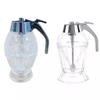 Honey Dispenser with Stand Honey Pourer Dispenser Olive Oil Dispenser Bottle for Home Kitchen Storing Honey and Syrup