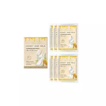 Honey Milk Hand Mask Hydrating Moisturizing Whitening Moisturizing Hand And Foot Mask Care.30ML One Size жёлтый