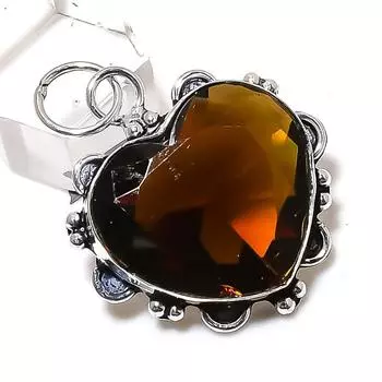 Honey Topaz Gemstone Handmade 925 Sterling Silver Jewelry Pendant 1.77 u0g21