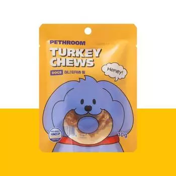 Honey Turkey Chew (Bone/Ring/Lollipop 1ea) Dog Long-lasting Dog Gum Snack Turkey Tendon This 1EA