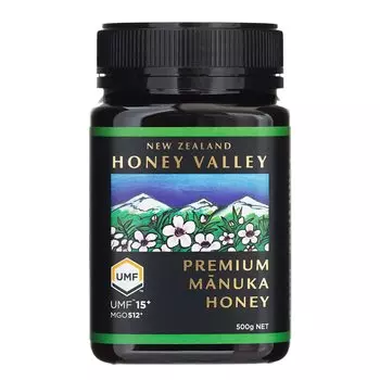 HONEY VALLEY Premium Manuka Honey 500 г. Натуральный чистый новозеландский мед Honey Valley UMF15+ MGO512+ 100%
