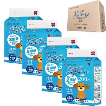 HONEYCARE Pet Sheets Thin Dog Regular 200 Bags 800 Sheets 3345cm Sheets4 белый