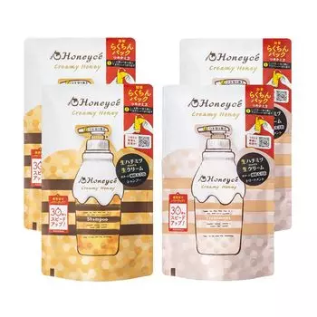 Honeyche Creamy Honey Shampoo Treatment Refill Set (набор из 2 шампуней для ухода за волосами, произведенных в Японии) Damage Repair Salon Quality [покупка набора] и [Honey