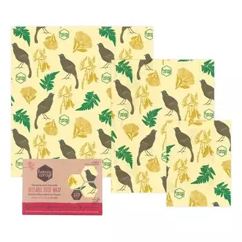 Honeywrap Beeswax Eco Wrap each Kokako 3-Pack (1 S, M, L) -