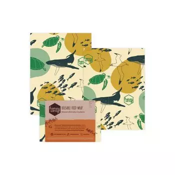 Honeywrap Beeswax Eco Wrap Набор из 2 штук S-размера Moana -