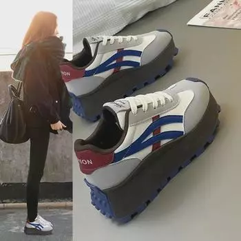 Hong Kong Trend: Women s Thick-Sole Retro Dad Sneakers H861 36