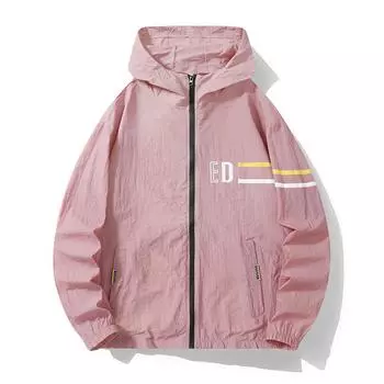 Hong Kong Wind Skin Suit Мужская зеленая одежда для пар с капюшоном Ультратонкая одежда с защитой от ультрафиолета Мужская уличная модная брендовая одежда M