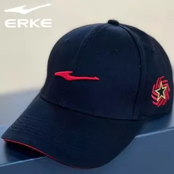 Hongxing Erke Limited Commemorative Xiaohong Hat Sports Cap Couple Hat Sun Hat Sun Hat Positive Black One size