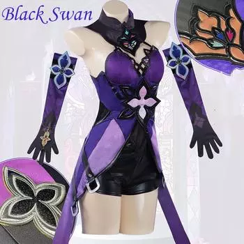 Honkai Impact Black Swan COS костюмы аниме игра одежда свернуть костюмы для косплея XS чёрный