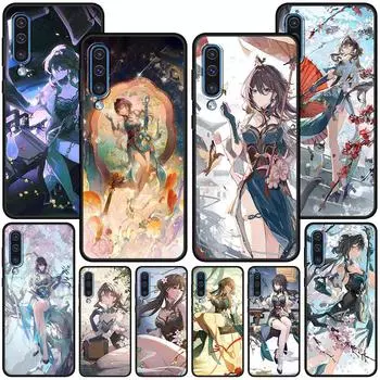 Чехол Honkai Star Rail Ruan Mei для Samsung Galaxy A70 A70s A20e A02s A30s A50s A10 A20s A20 A30 A50 A03s TPU черный чехол для телефона Samsung A10