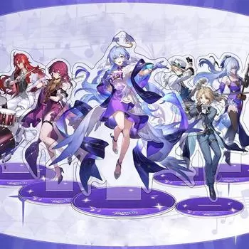 Хонкай: Фигурка на концертной подставке Star Rail, аниме Робин Кафка, Yanqing, акриловая настольная стоячая модель, игрушка-табличка AA