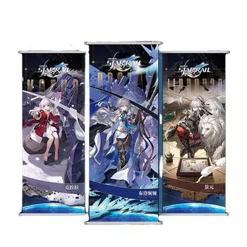 Хонкай Звезда Рельс Картина Коллекция Плакат Настенный Аниме Арт Декор Комнаты 25x70cm