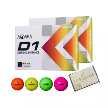 Honma D1 BT2201 2 Piece Golf Ball Multicolor MC 2 Dozen 24 Balls HONMA Honma Golf Bulk Purchase Original Pocket Tissue Included