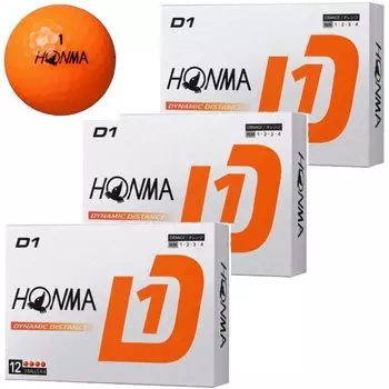 Honma Golf D1 Ball Golf Ball 2024 Model BT2401 Orange 3 Dozen 36 Balls Flight Distance