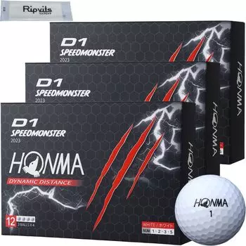 Honma Golf d1 Ball Speed Monster SPEED MONSTER Honma 3 дюжины Белый Белый BTQ2302 Оригинальный набор чистящих листов (36 мячей) белый