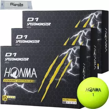 Honma Golf d1 Ball Speed Monster SPEED MONSTER Honma 3 дюжины желтых BTQ2302 Оригинальный набор чистящих листов (36 мячей) жёлтый
