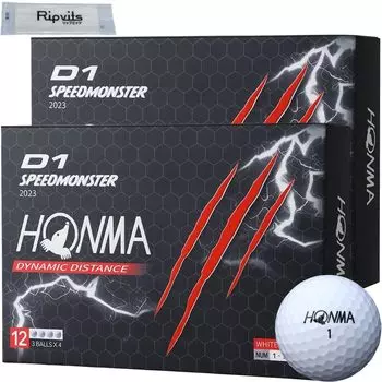 Honma Golf d1 Ball Speed Monster SPEED MONSTER Honma 2 дюжины Белый Белый BTQ2302 Оригинальный набор чистящих листов (24 мяча) белый