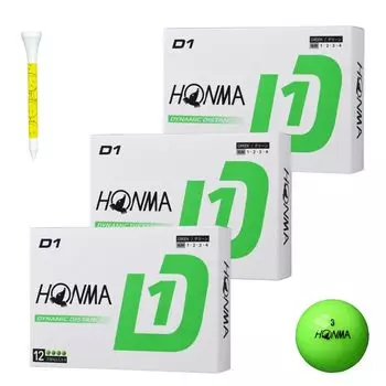 Honma Golf D1 Golf 2024 BT2401 Distance Driver Fairly Soft 36 Includes Printed Color Tees Balls, Model, Green, Type, Distance Excellent, Spin Low,