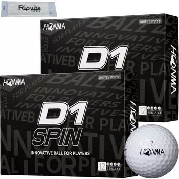 Honma Golf D1 SPIN White BT2301 2023 2 дюжины 24 чистящих листа для мячей Original белый