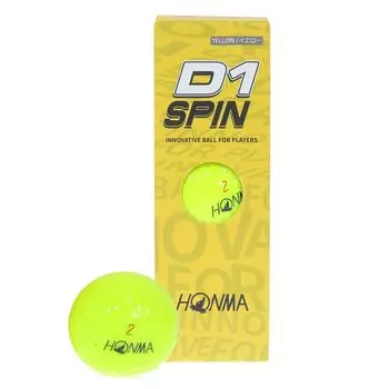 Honma Golf Honma 1 Sleeve Golf Official Ball HONMA D1 SPIN Yellow (3 Balls)