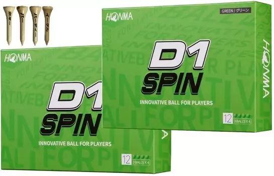 Honma Golf HONMA Golf Ball Бонус D1 SPIN Spin [2 дюжины] (2 Дюжины_Зеленый) зелёный