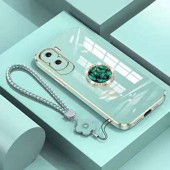 Honor 90 Lite Case with Lanyard,Luxury Diamond Holder Case For Honor 90 Lite PRO X50i X9a Cover Cases Honor90 Lite Stand Ring Honor 90 Lite&Case & Holder бежевый