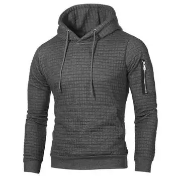 Hooded Mens Plain Hoodie Sweatshirt Jacket Gym Sports Work Tops Jumper Pullover M