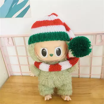 Шарф с капюшоном, сменная кукольная одежда, одежда для подарка на день рождения, красный белый