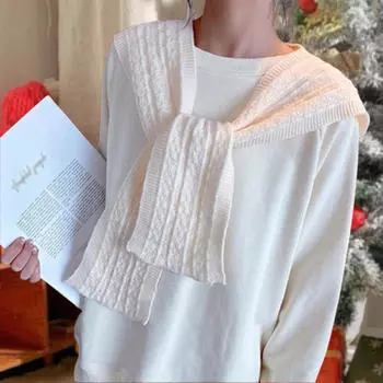 Hooded Scarf Headgear Neck Warmer with Hoodie for Women Autumn Men Outdoor хаки