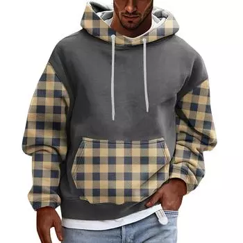 Hooded Sports Tracksuit Unisex Running Outfits Long Sleeve Pullover Hoodies Sweatshirt L хаки