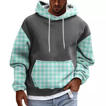 Hooded Sports Tracksuit Unisex Running Outfits Long Sleeve Pullover Hoodies Sweatshirt L циан