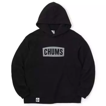 Hooded Sweatshirt Logo Pullover Parka LP [Chums] Men s BlackCharcoal