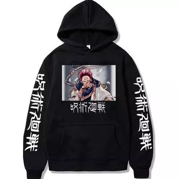 Худи Японское Аниме Двустороннее Нуо Топ Свитер Новичка XS красный