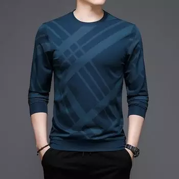 Толстовка с капюшоном для мужчин с длинным рукавом, весенняя, для молодых мужчин, с круглым вырезом, с принтом, повседневная, корейская версия, свободное пальто для мужчин M