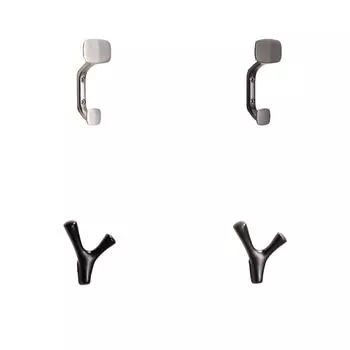 Hook Wall Punch Fixed Wall Hanging Single Clothes Hook After The Door Entrance Hall Clothes Hat Shoe Cabinet Hanger One Size